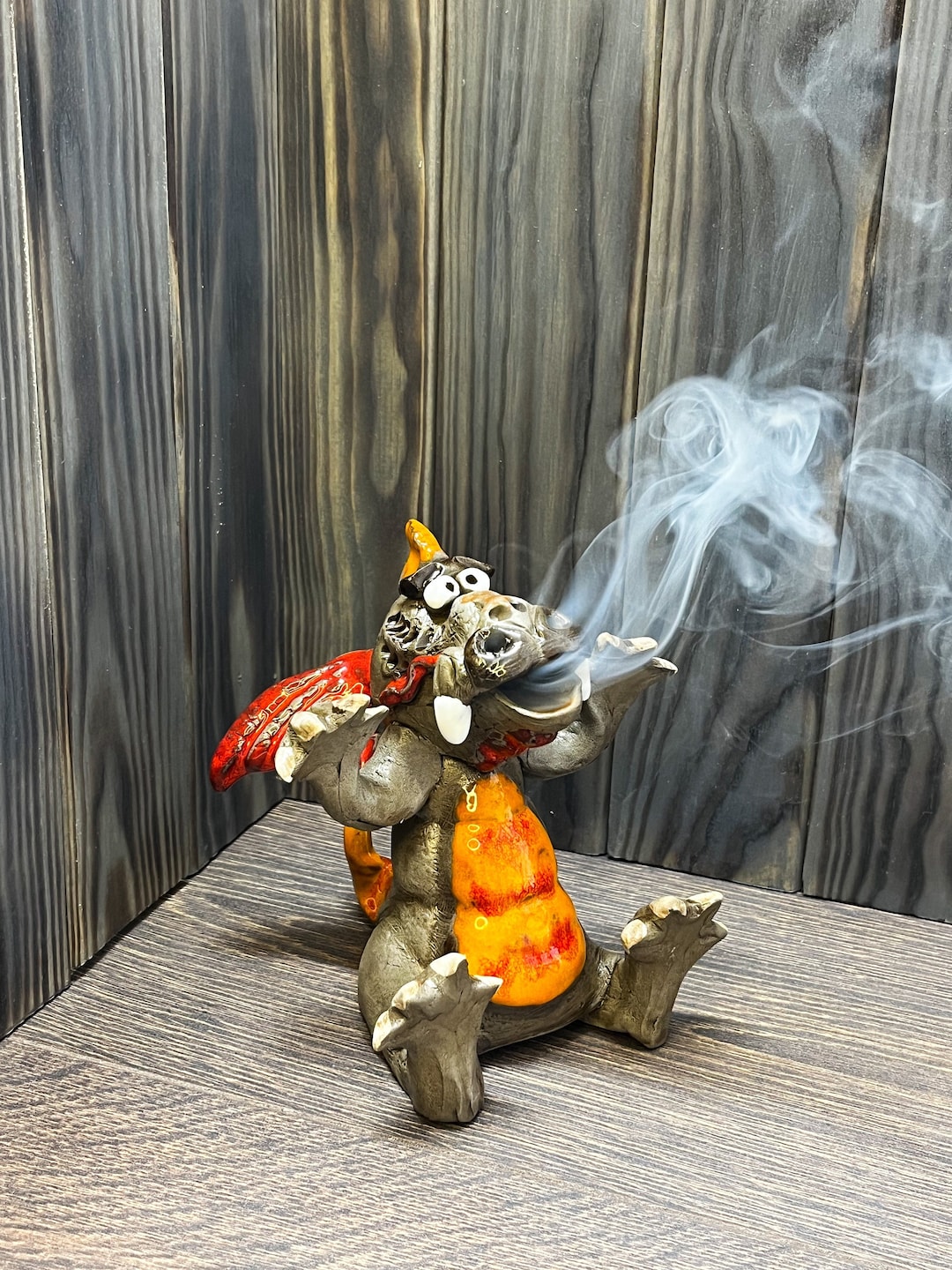 Handmade Ceramic Dragon Incense Burner Gift Idea Home Etsy UK