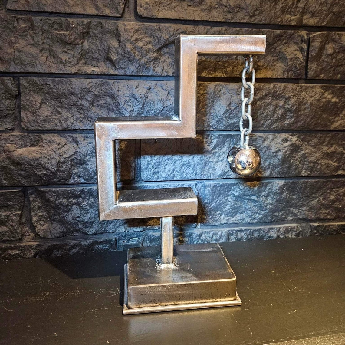 BEAUTIFUL DESTRUCTION, Metal Art Piece, Wrecking Ball, Metal ... - Broken Metal Artwork