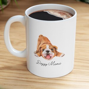 Cute Doggy Mama Coffee Cup- Dog Lover Gifts- Custom Ceramic  Dog Mom Mug 11oz Gifts- Unique Holiday Gifts for Dogs and Pet Owner Mug