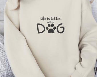 Custom Dog Mom Sweatshirt, Personalized Pet Lover Gift