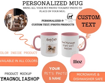 Special Mug Besties Coffee Mug Gifts for Dog Lovers Pet Owners Dog Mom Best Friend Mug Holiday Gifts for Her Fur Mama Two Personalized photo