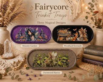 Fairycore Trinket Tray, Fantasy Woodland Jewelry Holder, Cottagecore Catchall Dish