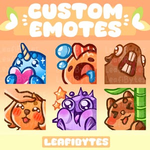 Aangepaste emotes | Leuke grappige meme cartoon dier mascotte emotes | Twitch/YouTube/Discord