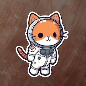 Cat in Space Suit Sticker | Stickers | Cute | Space | Astronaut