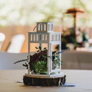Wood Flower Lantern