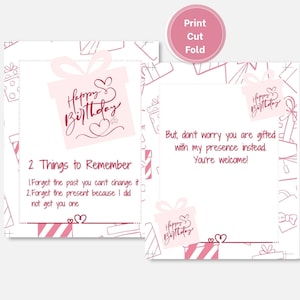 Carte de joyeux anniversaire numérique, imprimable, téléchargeable. Anniversaire drôle. Faites-les rire carte, carte hilarante, carte rose joyeux anniversaire