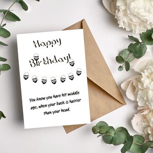 Para impressão, editável, cartão de aniversário hilariante para velhice, cartão de felicitações exclusivo, etiqueta de presente, porta-cartão de presente - riso artesanal garantido!"