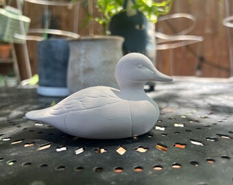 Light Blush Painted Small Duck Figurine