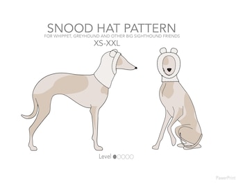 Sighthound Snood Hat Sewing Pattern with Ears (PDF Pattern)