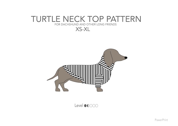Dachshund Turtleneck Sweater Sewing Pattern – DIY Dog Clothes (PDF Download)