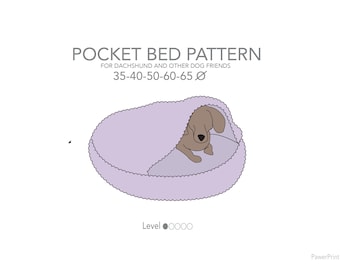 Snuggle Pocket Bett Schnittmuster für Hunde und Katzen