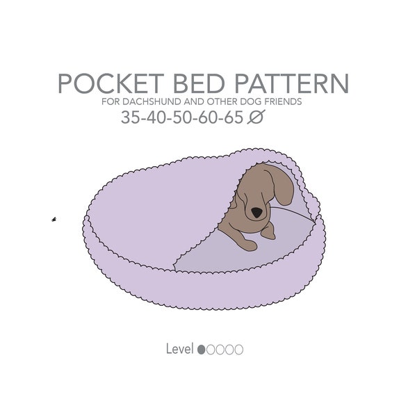 Snuggle Pocket Bett Schnittmuster für Hunde und Katzen