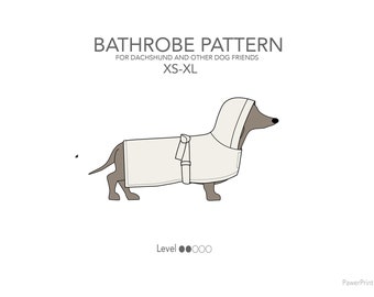 Bathrobe pattern pdf for dachshund and other dogs
