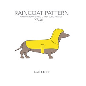 Raincoat pattern pdf for dachshund and other dogs