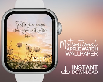 Pflegen Sie Ihren Garten Motivations Apple Watch Wallpaper, Apple Watch Wallpaper Blau, Apple Watch Grau, Apple Watch Gesicht Wallpaper