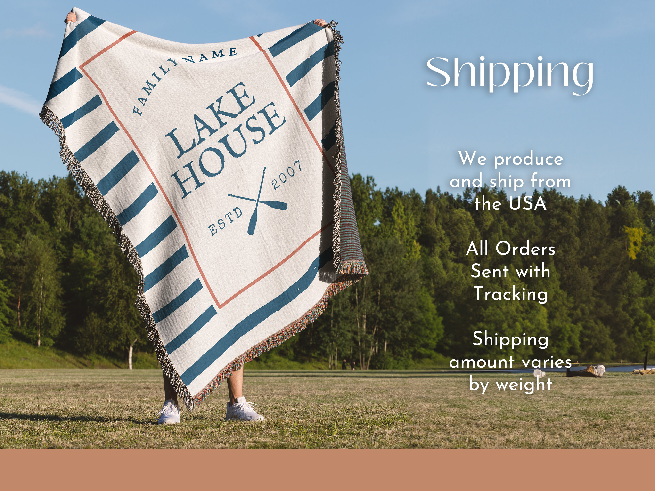 Custom Lake House Blanket Throw, Lake House Gift, Personalized Blanket ...