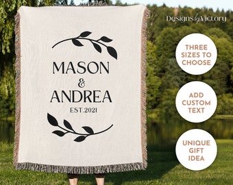 Personalized Throw Blanket For Adults, Custom Blanket With Name, Cozy Decor, Bridesmaid Gifts, Anniversary Housewarming Gift, Wedding Gifts