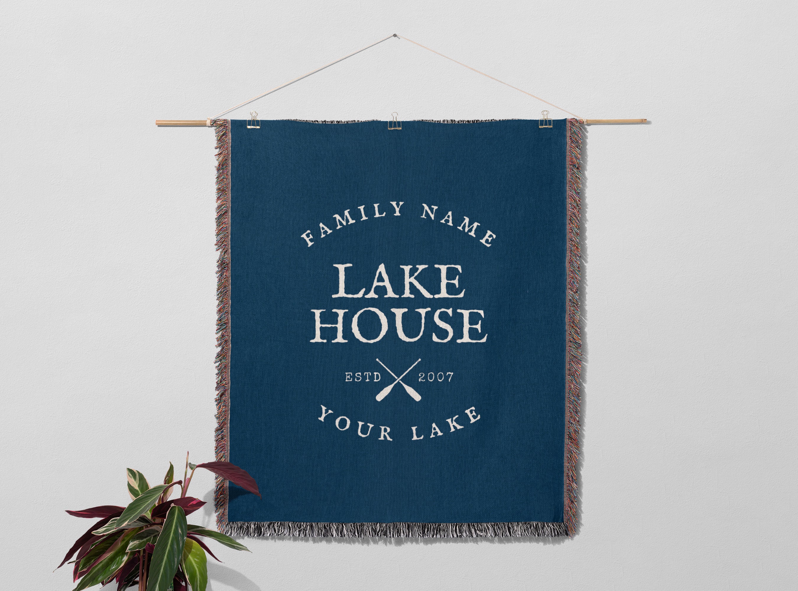 Custom Lake House Blanket Throw, Lake House Gift, Personalized Blanket