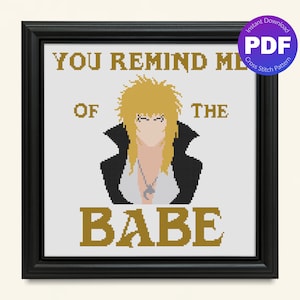Cross Stitch Pattern - Babe Quote, Goblin - PDF Instant Download