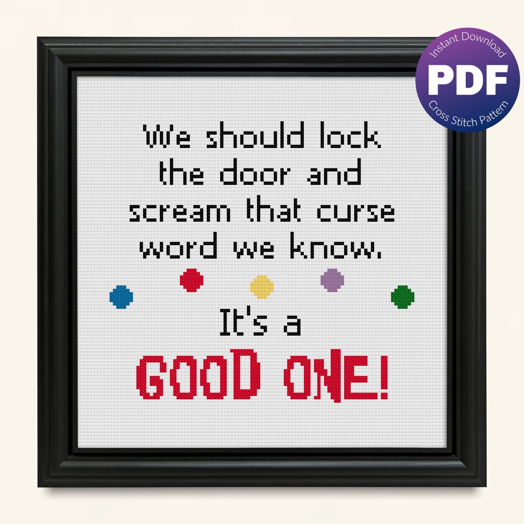 Funny Quote Cross Stitch Pattern - Good One - PDF Instant Download - Etsy