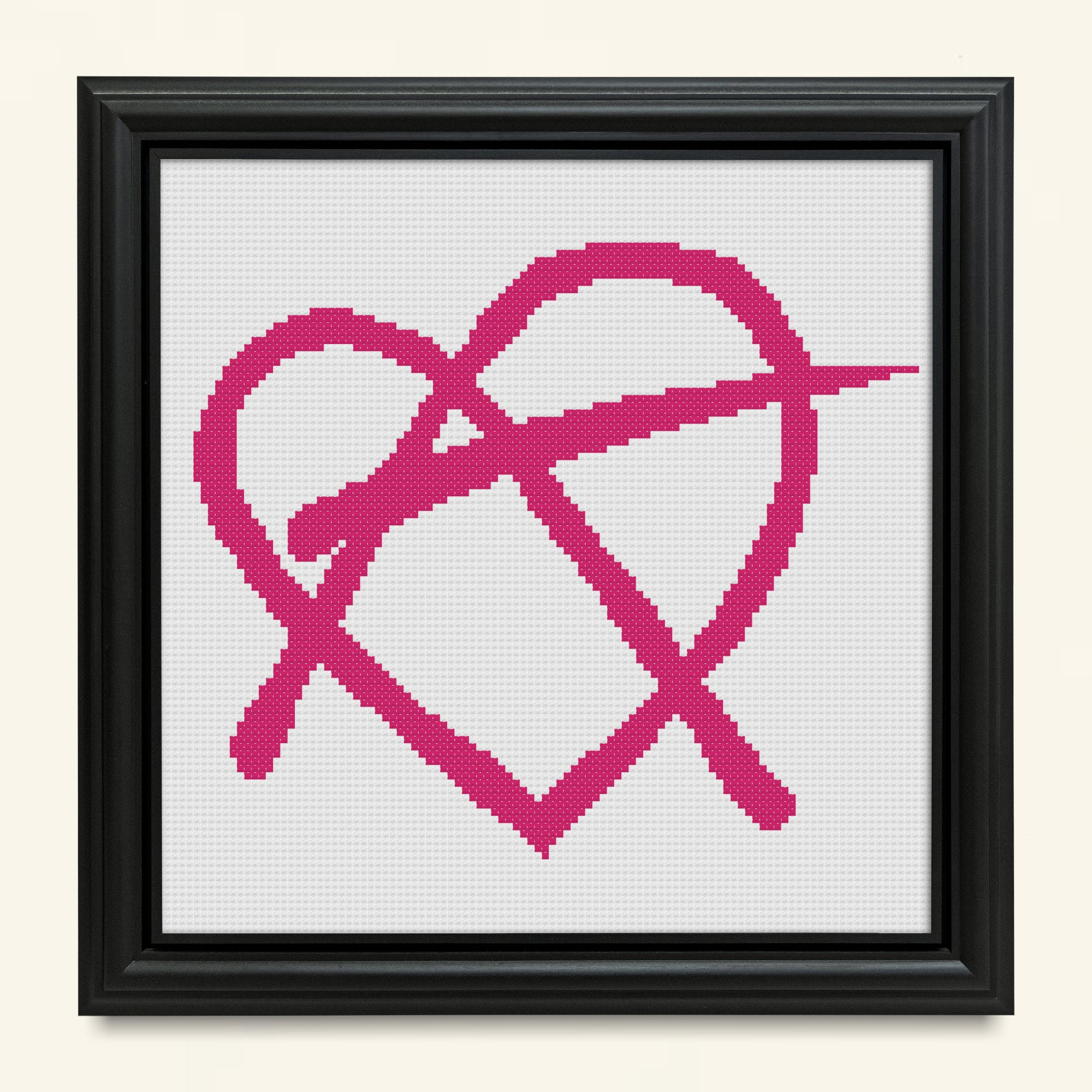Anarchy Cross Stitch Pattern - Anarchy Heart Symbol - PDF Instant