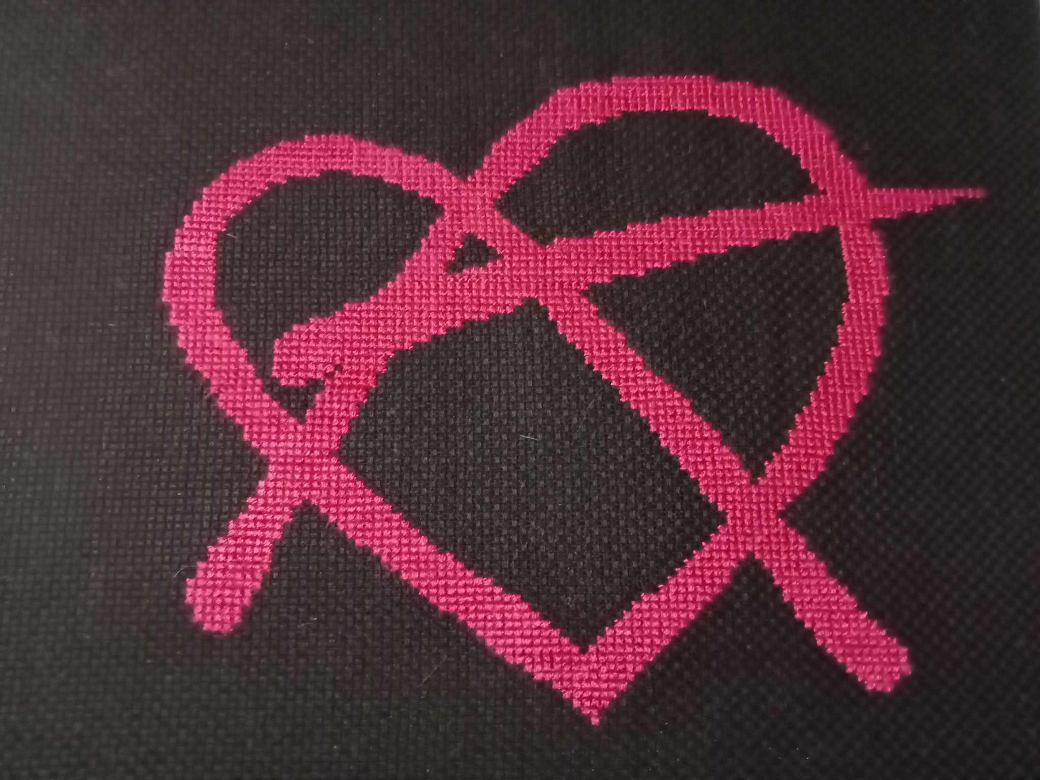 Anarchy Cross Stitch Pattern - Anarchy Heart Symbol - PDF Instant
