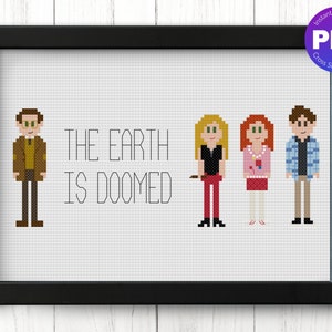 Buffy the Vampire Slayer Inspired Cross Stitch Pattern - The Earth is Doomed - PDF Instant Download