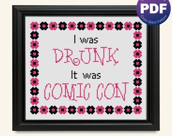 Supernatural Inspired Cross Stitch Pattern - Charlie Quote, Comic Con - PDF Instant Download