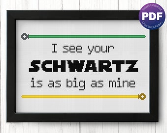 Sci-Fi Parody Cross Stitch Pattern - Funny Quote - PDF Instant Download