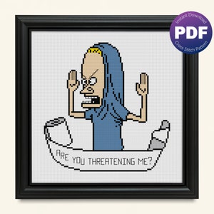 Patrón de punto de cruz de los años 90 - Cita divertida, TP, años 90 - Descarga instantánea en PDF