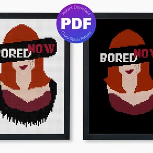 Buffy the Vampire Slayer Inspiriert Kreuzstichmuster - Bored Now - PDF-sofort-download