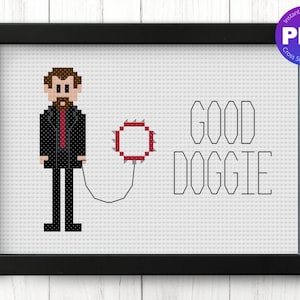 Supernatural Inspired Cross Stitch Pattern - Crowley and Hellhound - PDF Instant Download