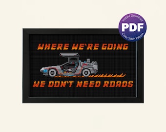 Time Travel Cross Stitch Pattern - Quote - PDF Instant Download
