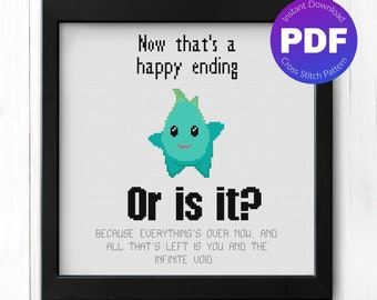 Star Cross Stitch Pattern - Funny Quote - PDF Instant Download