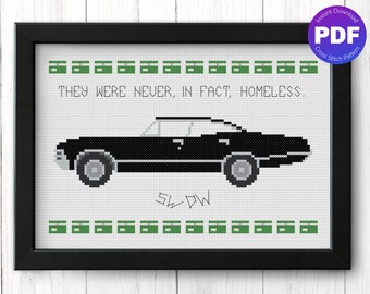 Supernatural Inspired Cross Stitch Pattern - The Impala - PDF Instant Download