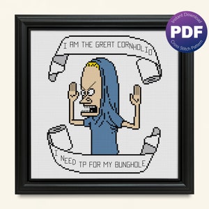 90s Cross Stitch Pattern - Funny Quote, 1990s, TP - PDF Instant Download
