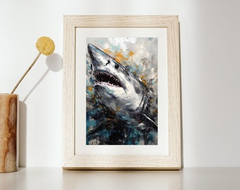 Abstract Shark Painting - Digital Download