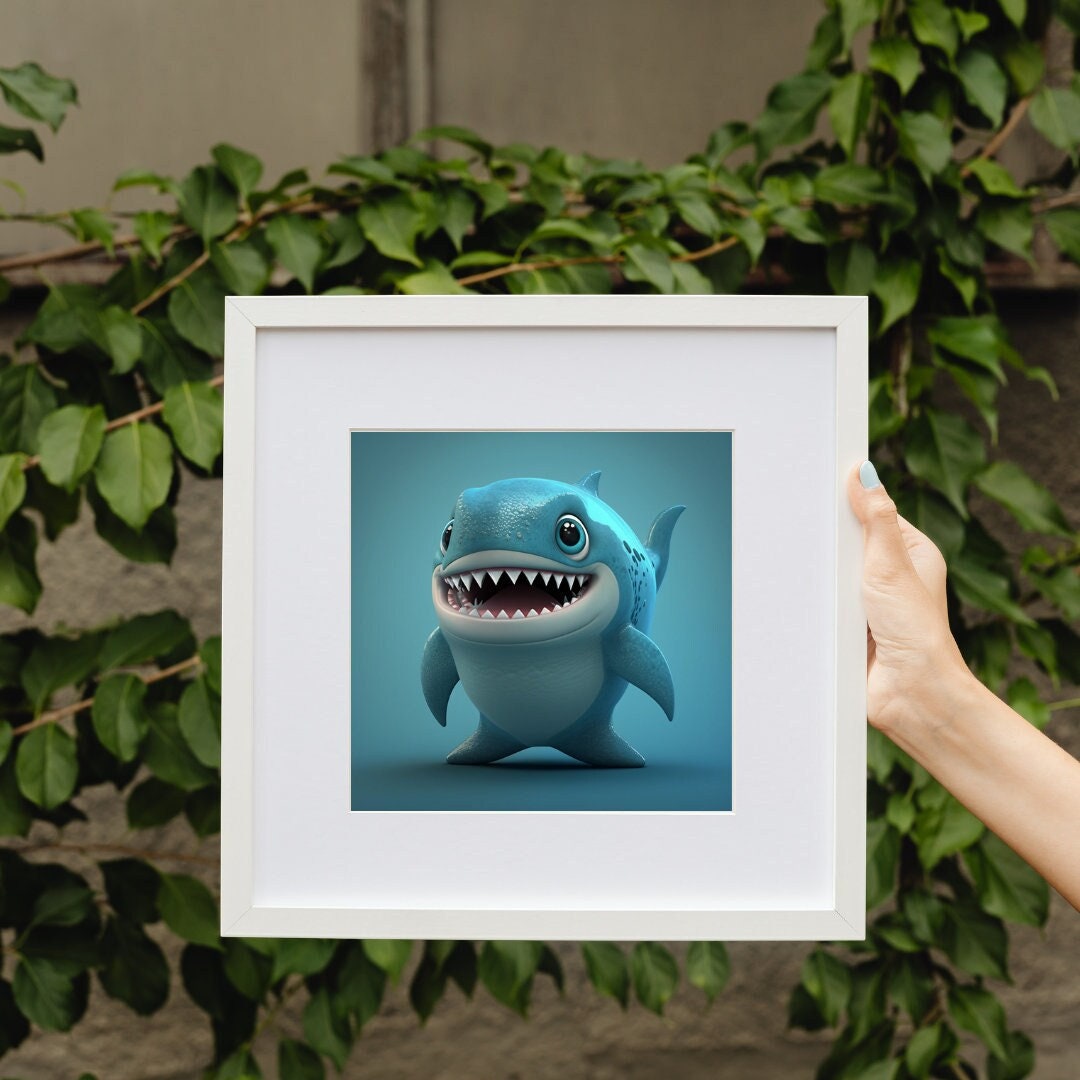 Cute Baby Shark Kids Art - Digital Download