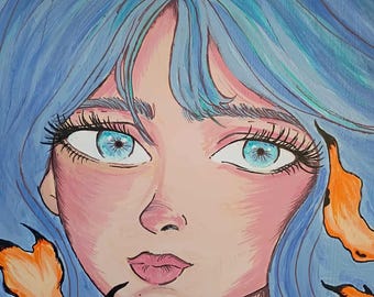 Blue Gogh Gogh Girl