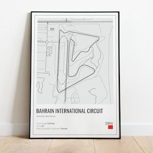Formula 1 Bahrain Circuit, Formula 1 Wall Art, F1 Track, Bahrain Grand Prix, Formula 1 Poster, Gifts for Him or Her