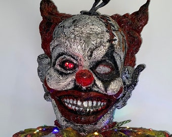 Scary Clown Halloween Party Tabletop Decoration LED lights