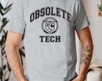 Obsolete Tech Institute College Style Shirt, Vintage Electronics Graphic Tee, 70s Nostalgia Apparel