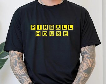 Pinball House T-Shirt | Retro Arcade Gamer Apparel | Tournament Gear | Gaming Apparel