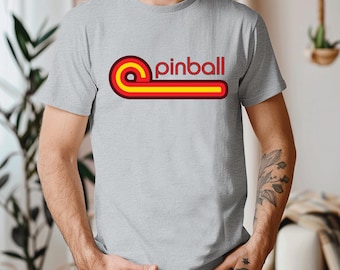Retro Pinball T-Shirt – Vintage Arcade Game Tee, Classic 80s Graphic Shirt