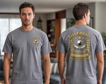 Silverball Social Club Shirt, Pinball T-Shirt, Retro Arcade Tee, Pinball Player Gift, Unisex Gamer Tee, League Night Shirt