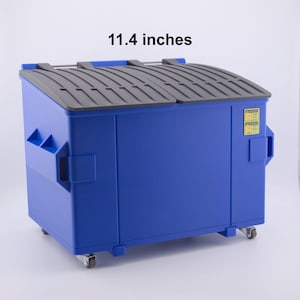 Mini Dumpster Storage Bin With Wheels – 11.4 Inch 3D Printed Organizer