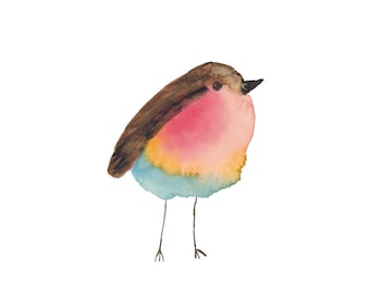 A Little Birdie Watercolor Giclee Art Print | Nursery Art | Bird Fine Art Print