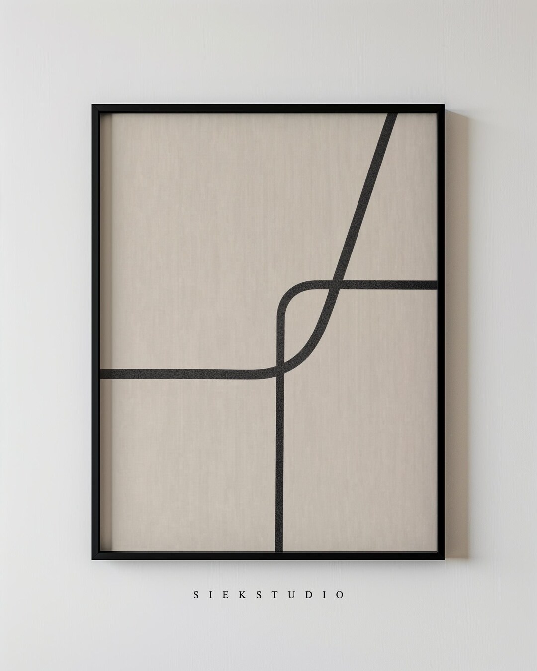Modern Abstract Line Art, Minimalist Simple Geometric Wall Printable ...