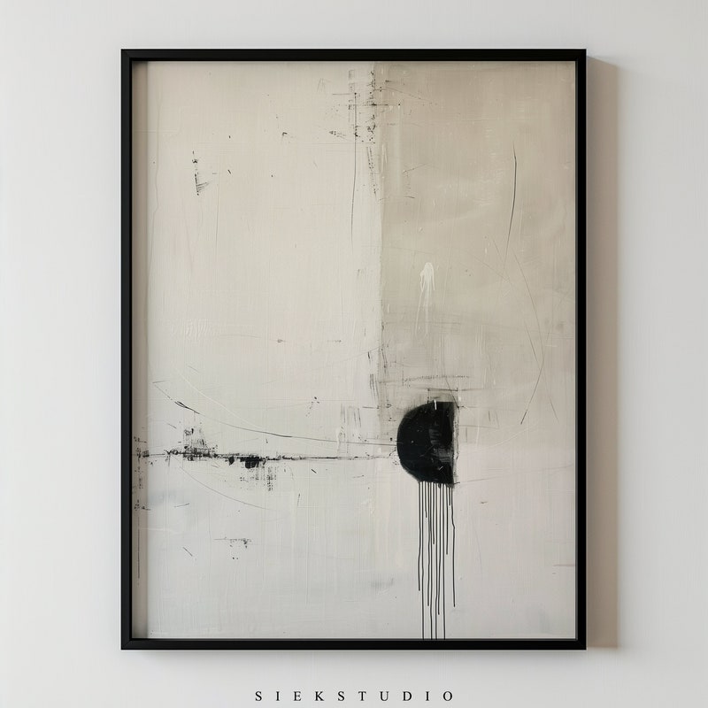 Black and White Minimalist Wall Art - Etsy