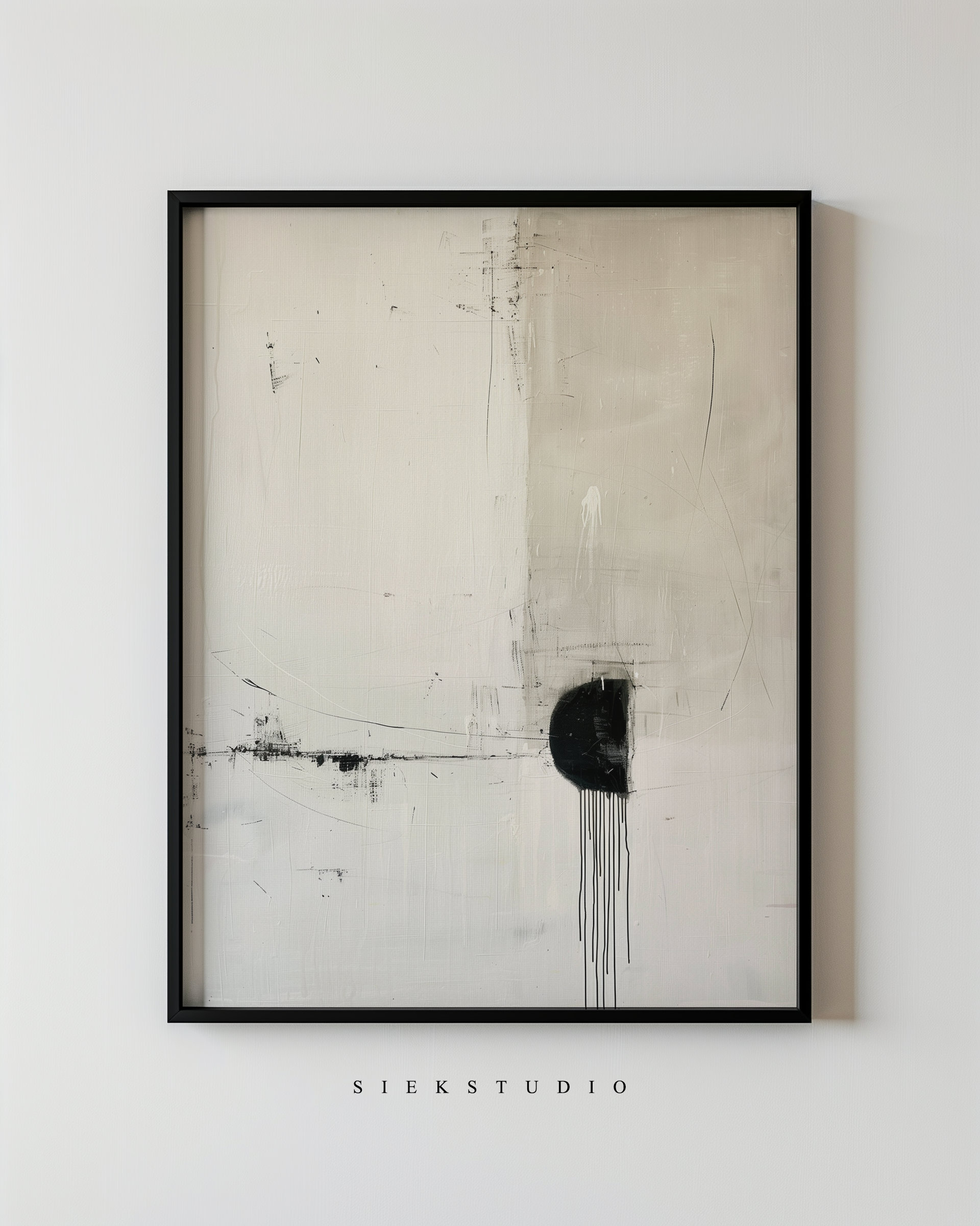 Minimalist Black and White Abstract Wall Art, Modern Neutral Printable ...